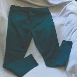 Women's KUT Size 10P Toothpick Skinny Green Jeans